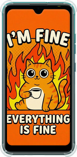 Силикон с усиленными углами чехол Funny Cat для Tecno Pop 5 BD2p - 6786sp-2412 изображение 