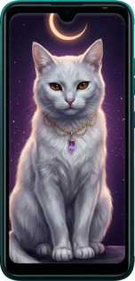 Силиконовый чехол Mystic White Cat Gothic Dark Purple Gold для Tecno Pop 5 BD2p - 6805u-2412 изображение 