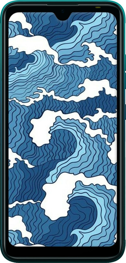 Силиконовый чехол Абстрактный рисунок морских волн для Tecno Pop 5 BD2p - 6538u-2412 изображение 