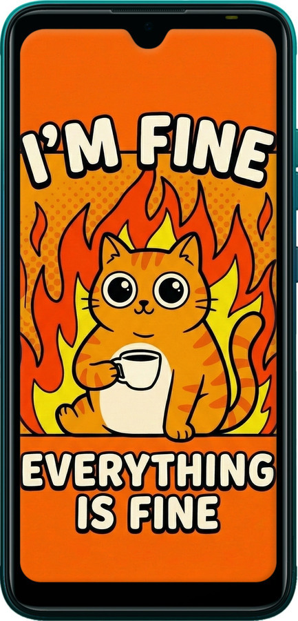 Силиконовый чехол Funny Cat для Tecno Pop 5 BD2p - 6786u-2412 изображение 