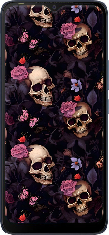 TPU чехол Черепа и розы для Tecno POP 5 LTE BD4 - 6316b-2639 изображение 