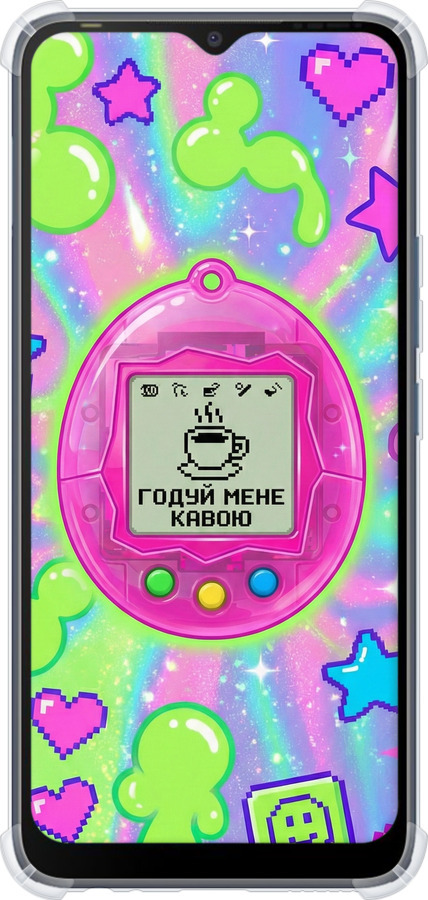 Силіконовий протиударний с посиленими кутами чехол Y2K Aesthetic Retro Pet: Годуй мене кавою для Tecno POP 5 LTE BD4 - 6784sp-2639 изображение 