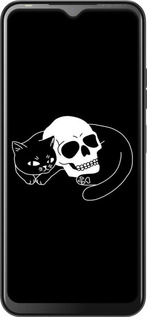 Силиконовый чехол С изображением кота и черепа для Tecno POP 6 Pro BE8 - 6491u-2929 изображение 