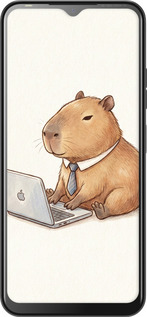 Силіконовий чехол Funny Capybara CEO Working для Tecno POP 6 Pro BE8 - 6777u-2929 изображение 