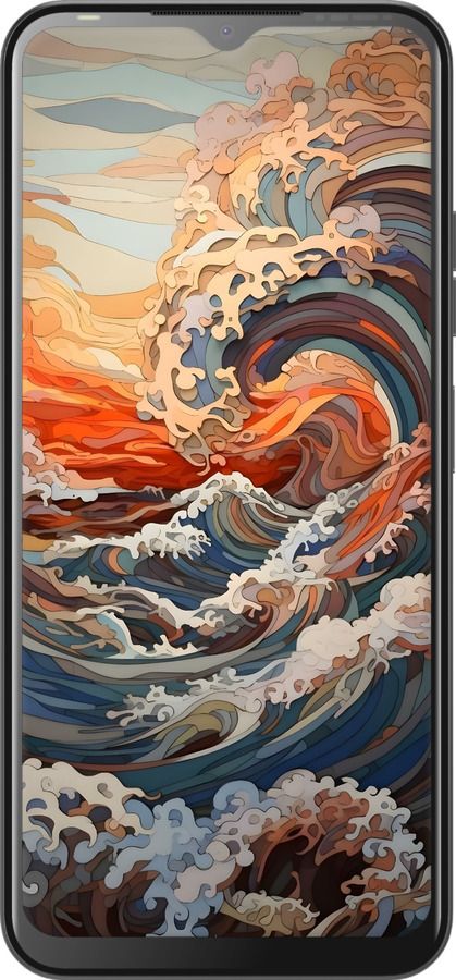Силіконовий чехол Арт хвилі для Tecno POP 6 Pro BE8 - 6324u-2929 изображение 
