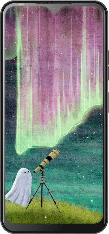 Силиконовый чехол Привидение и звезды для Tecno POP 6 Pro BE8 - 6443u-2929 изображение 