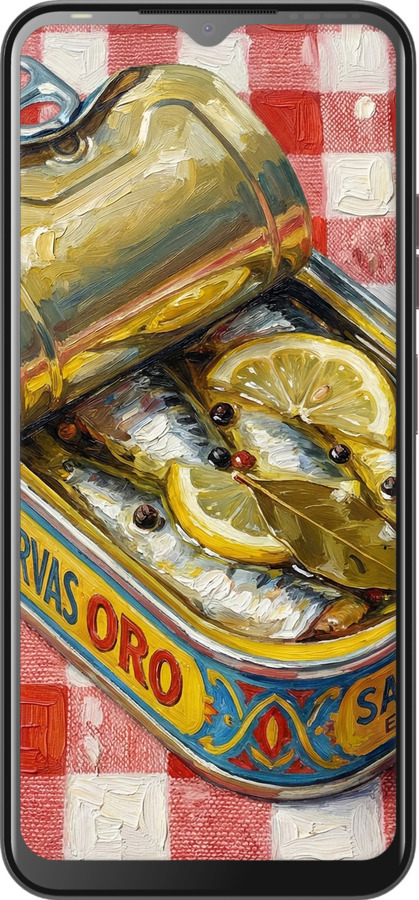 Силиконовый чехол Vintage Sardine Tin Phone для Tecno POP 6 Pro BE8 - 6772u-2929 изображение 