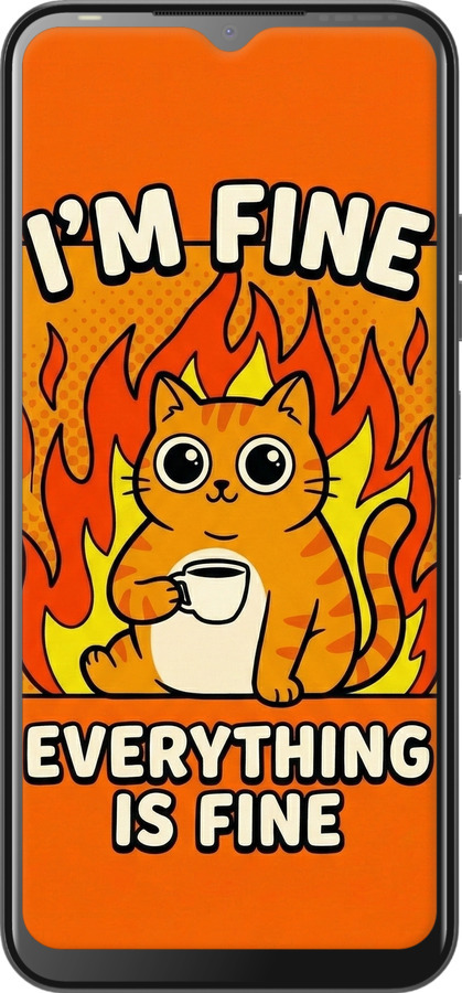 Силиконовый чехол Funny Cat для Tecno POP 6 Pro BE8 - 6786u-2929 изображение 