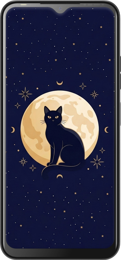 Силиконовый чехол Cute Cat Celestial/Witchy для Tecno POP 6 Pro BE8 - 6787u-2929 изображение 