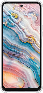 Силикон с усиленными углами чехол Мрамор красивый для Tecno Pova 4 LG7n - 6376sp-2967 изображение 