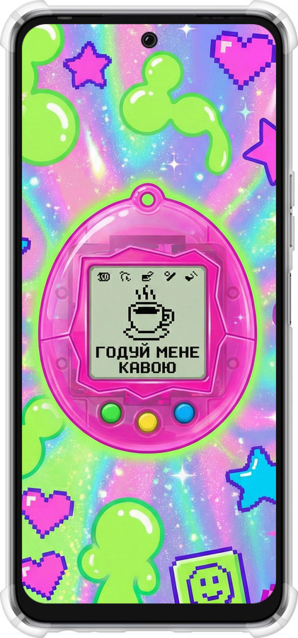 Силикон с усиленными углами чехол Y2K Aesthetic Retro Pet: Годуй мене кавою для Tecno Pova 4 LG7n - 6784sp-2967 изображение 