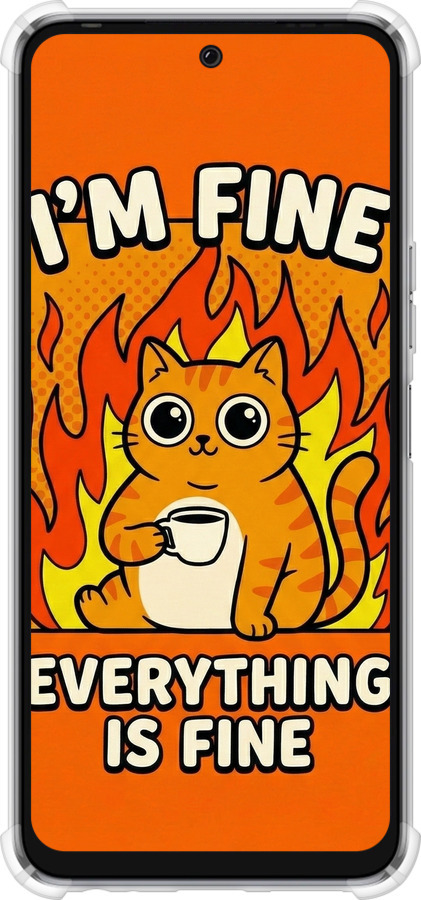 Силикон с усиленными углами чехол Funny Cat для Tecno Pova 4 LG7n - 6786sp-2967 изображение 