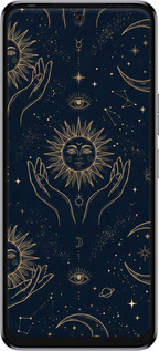 Силіконовий чехол Celestial Harmony: Sun & Moon Gold Mystic Pattern для Tecno Pova 4 LG7n - 6778u-2967 изображение 