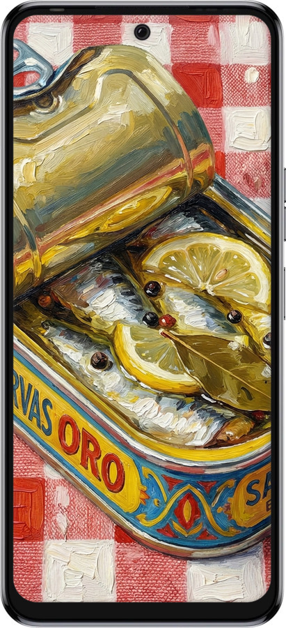 Силіконовий чехол Vintage Sardine Tin Phone для Tecno Pova 4 LG7n - 6772u-2967 изображение 