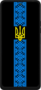 Силиконовый чехол Тризуб в вышиванке для Tecno Pova 5 - 1158u-3139 изображение 