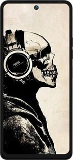 Силіконовий чехол Скелет-меломан v2 для Tecno Pova 5 - 1200u-3139 изображение 