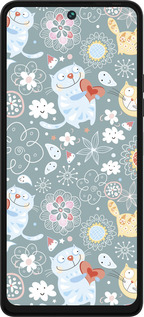 Силиконовый чехол Котята v3 для Tecno Pova 5 - 1223u-3139 изображение 