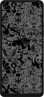 Силіконовий чехол Чорно-сірий стікер бомбінг для Tecno Pova 5 - 2432u-3139 изображение 