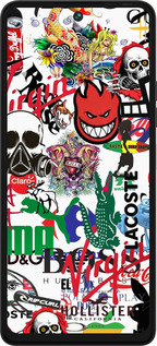 Силиконовый чехол Many different logos для Tecno Pova 5 - 4022u-3139 изображение 