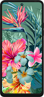 Силиконовый чехол Тропические цветы v1 для Tecno Pova 5 - 4667u-3139 изображение 