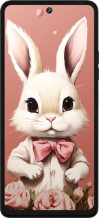 Силиконовый чехол Зайчик для Tecno Pova 5 - 5669u-3139 изображение 