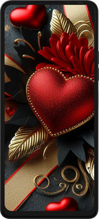 Силіконовий чехол Сердечки v2 для Tecno Pova 5 - 5832u-3139 изображение 