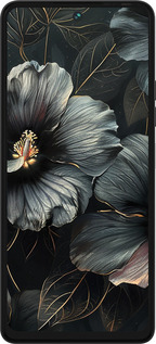 Силиконовый чехол Черные цветы для Tecno Pova 5 - 6031u-3139 изображение 