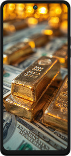 Силіконовий чехол Злитки та долари для Tecno Pova 5 - 6105u-3139 изображение 