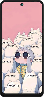 Силіконовий чехол Малышка с котами для Tecno Pova 5 - 6295u-3139 изображение 