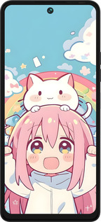 Силиконовый чехол Девочка аниме радуга для Tecno Pova 5 - 6304u-3139 изображение 