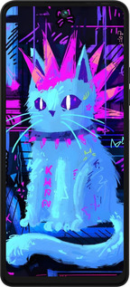 Силиконовый чехол Кот панк для Tecno Pova 5 - 6311u-3139 изображение 