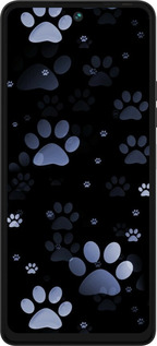 Силиконовый чехол С синими отпечатками лап для Tecno Pova 5 - 6441u-3139 изображение 