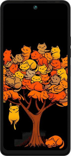 Силиконовый чехол Дерево и котики для Tecno Pova 5 - 6516u-3139 изображение 