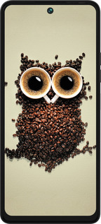 Силиконовый чехол Сова из кофе для Tecno Pova 5 - 777u-3139 изображение 