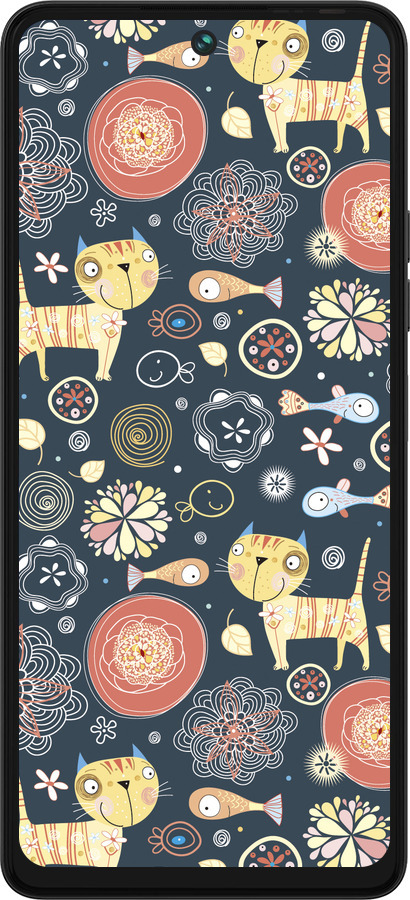 Силиконовый чехол Котята v4 для Tecno Pova 5 - 1224u-3139 изображение 