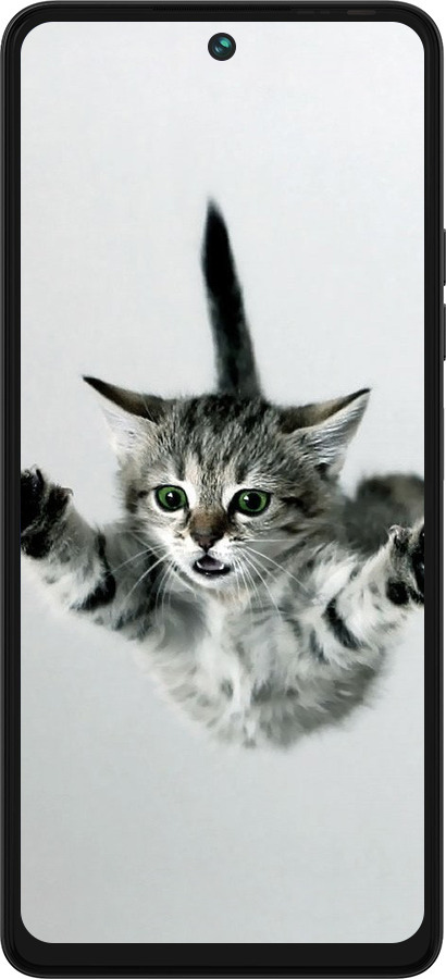 Силиконовый чехол Летящий котёнок для Tecno Pova 5 - 2322u-3139 изображение 