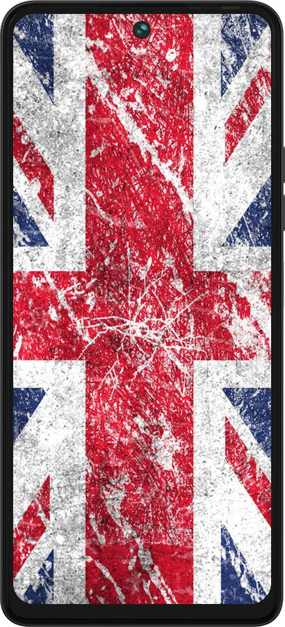 Силиконовый чехол Флаг Великобритании 1 для Tecno Pova 5 - 386u-3139 изображение 