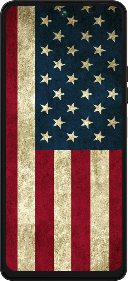 Силиконовый чехол Флаг США для Tecno Pova 5 - 395u-3139 изображение 
