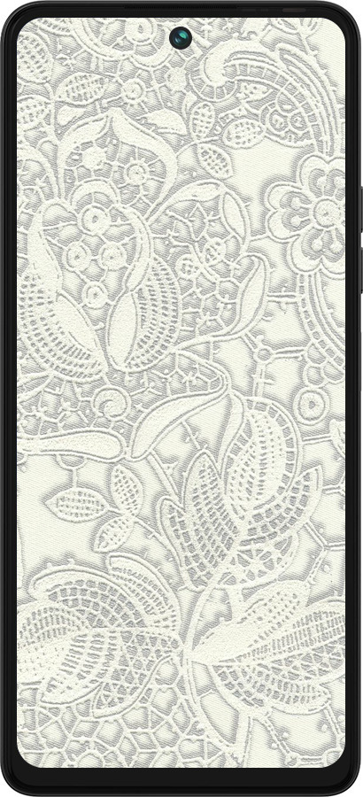 Силиконовый чехол Белое кружево для Tecno Pova 5 - 4383u-3139 изображение 