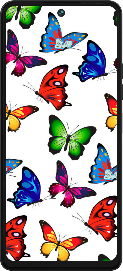 Силиконовый чехол Красочные мотыльки для Tecno Pova 5 - 4761u-3139 изображение 