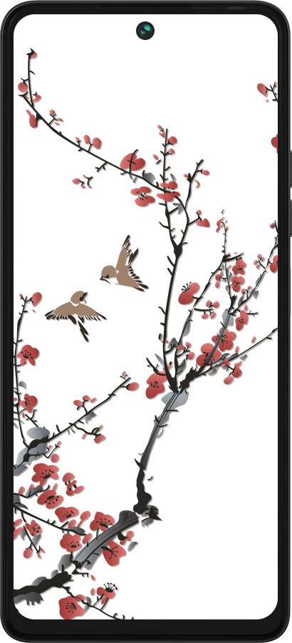 Силиконовый чехол Сакура v2 для Tecno Pova 5 - 5538u-3139 изображение 