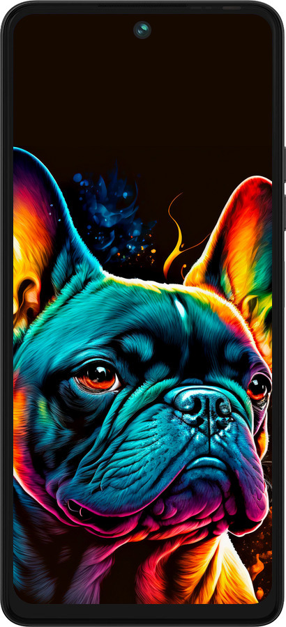 Силіконовий чехол Яскравий бульдог для Tecno Pova 5 - 5547u-3139 изображение 