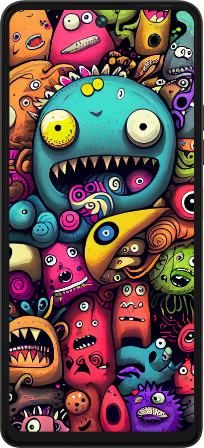Силіконовий чехол Смішні монстри для Tecno Pova 5 - 5549u-3139 изображение 