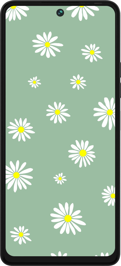 Силіконовий чехол Ромашки v4 для Tecno Pova 5 - 5603u-3139 изображение 