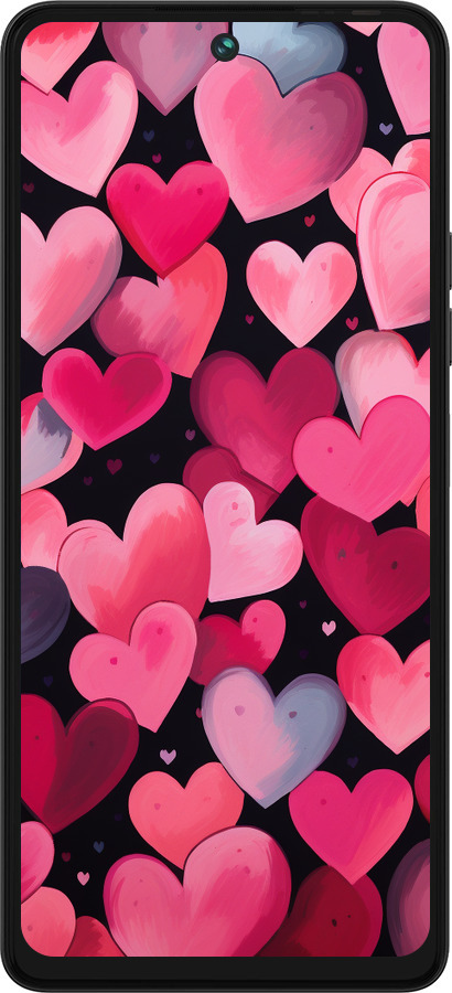 Силіконовий чехол Сердечка 4 для Tecno Pova 5 - 5662u-3139 изображение 