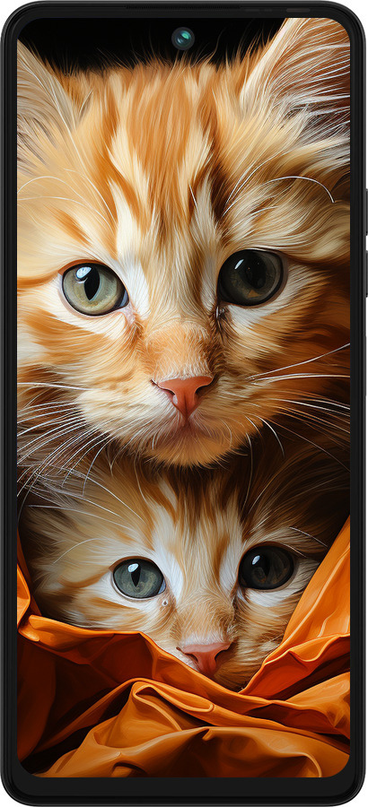 Силиконовый чехол Котики 2 для Tecno Pova 5 - 5664u-3139 изображение 