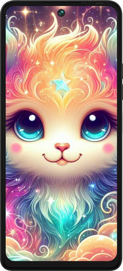 Силиконовый чехол Сказочный котенок для Tecno Pova 5 - 5813u-3139 изображение 