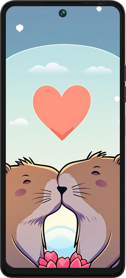 Силиконовый чехол Капибара любовь для Tecno Pova 5 - 6027u-3139 изображение 