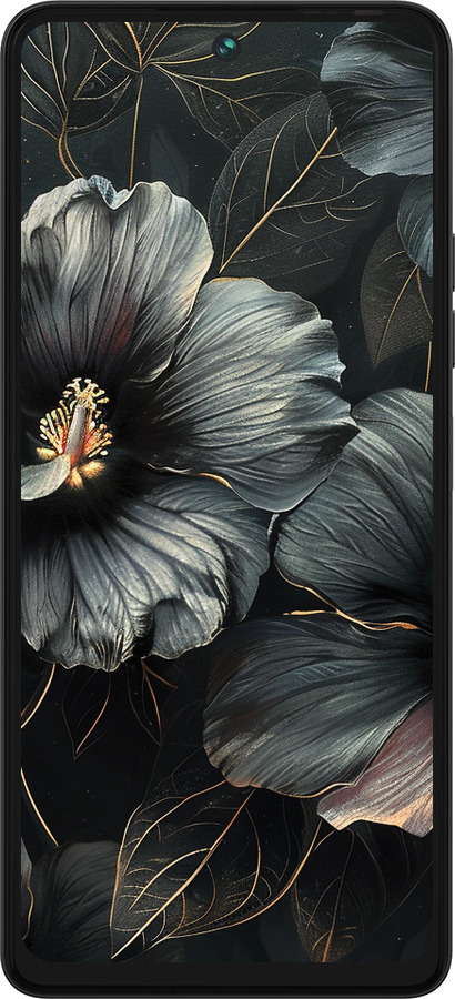 Силиконовый чехол Черные цветы для Tecno Pova 5 - 6031u-3139 изображение 