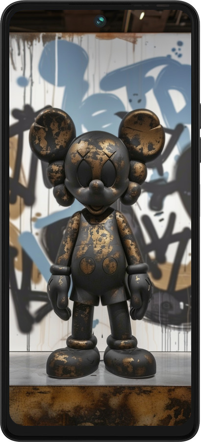 Силиконовый чехол Bronze kaws v2 для Tecno Pova 5 - 6098u-3139 изображение 